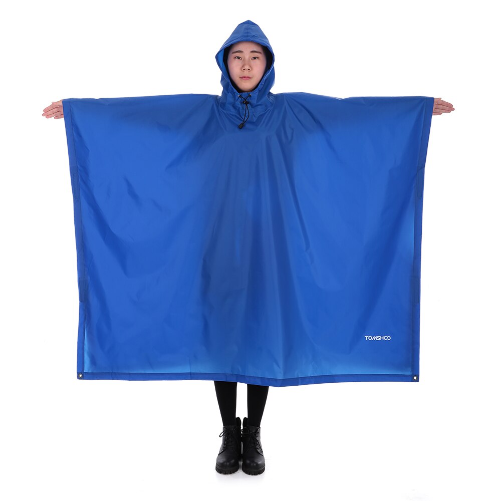 Cheap Goat Tents TOMSHOO Multifunctional Lightweight Raincoat with Hood Outdoor Rain Cover Poncho Camping Picnic Sunshine Canopy Shelter Mat Tents 